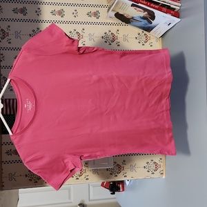 EUC Talbots Size P T Shirt Pink 100% Pima Cotton